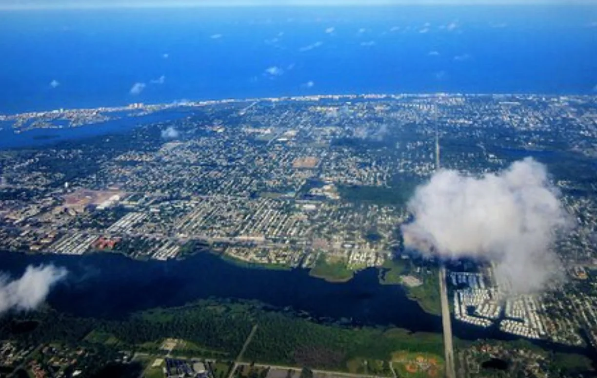 Aerial view of coastal Pinellas County, Florida